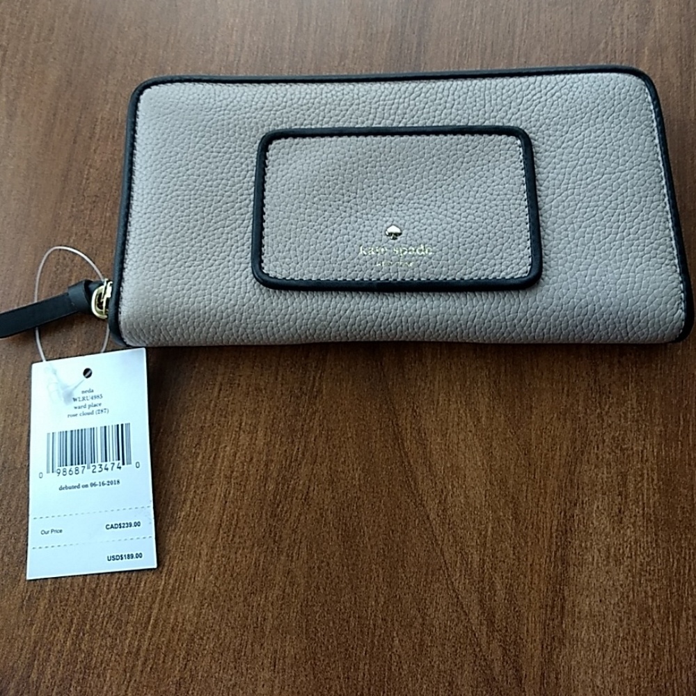 NWT Kate Spade neda wallet rose cloud